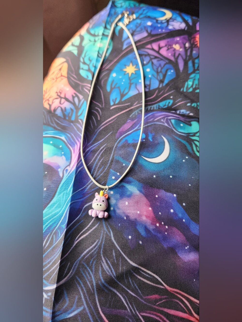 Cute Purple Unicorn Pendant Necklace